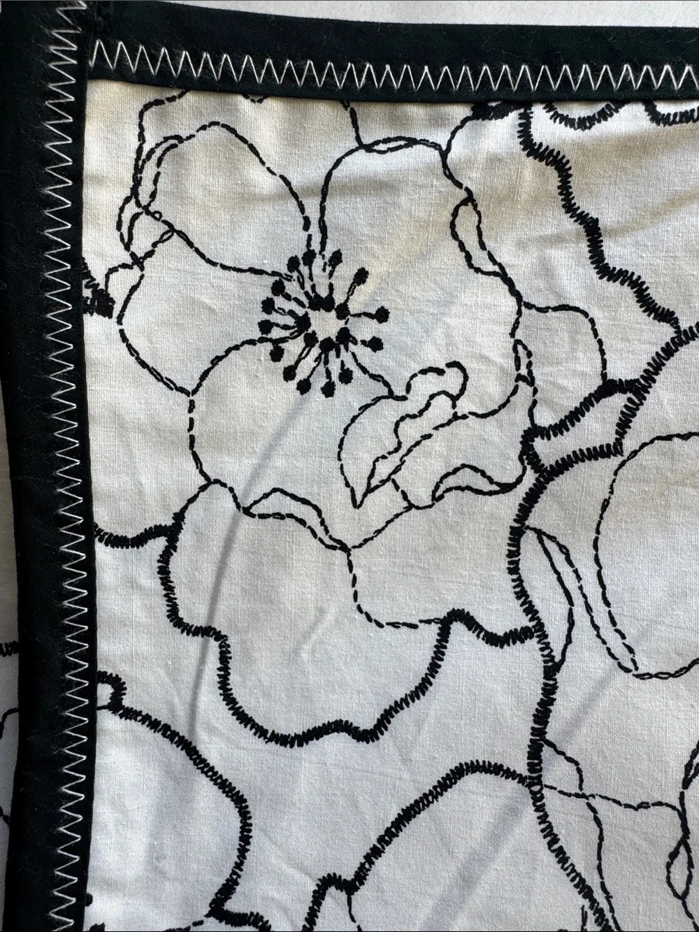 Black N White Floral King Pillow Shams Pillowcases Boho Shabby Chic Avanteguard